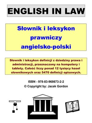 cover image of English in Law